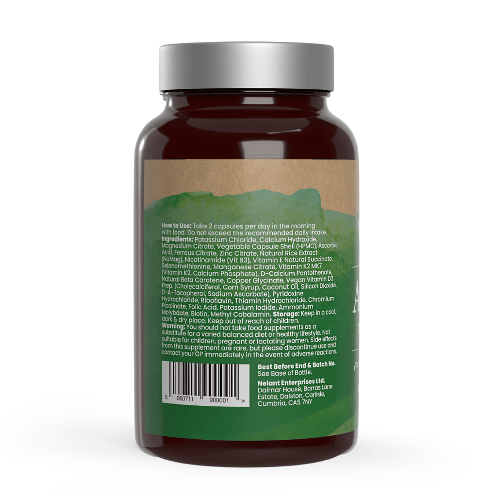 Ethical UK Vegan Multivitamin Supplement NOW IN Recycled Glass Jars - Inflow Alternative CBD
