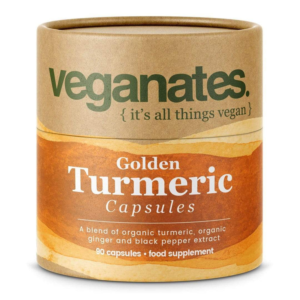 Organic Vegan Turmeric Curcumin & Ginger Supplement with Black Pepper in Plastic Free Biodegradable Tub - Inflow Alternative CBD